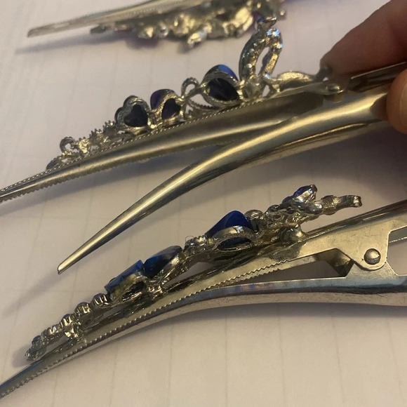 Vintage duck bill hair clips total of 3 - Picture 4 of 8